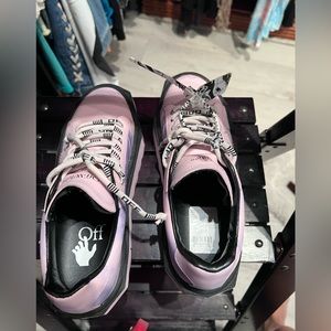Pink with purple shading Off-White brand sneaker